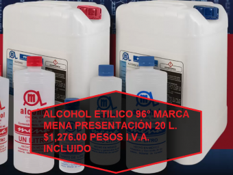 ALCOHOL ETILICO 96° MENA